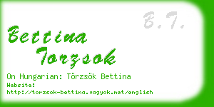bettina torzsok business card