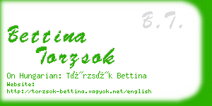 bettina torzsok business card